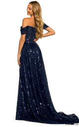 3 of 3 Sherri Hill 55464 Navy