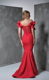 2 of 2 Rozallini Y0145 Dress Scarlet-Red