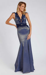 1 of 2 Rozallini Y8223 Dress Navy