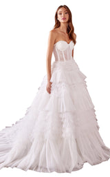 1 of 2 Andrea and Leo A1017w Dress Off-White