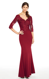 3 of 6 Alyce 27333 Dress Burgundy