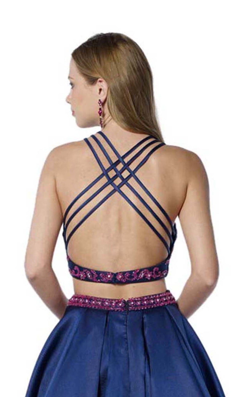 Alyce 6777 Navy-Fuchsia