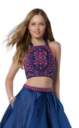 6 of 8 Alyce 6777 Navy-Fuchsia