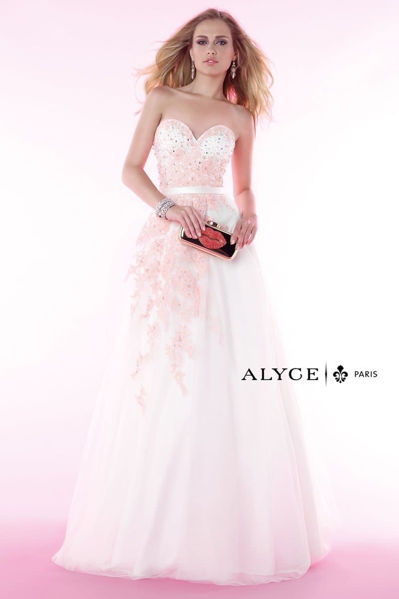 Alyce 6423 White/Coral