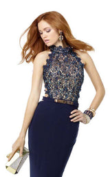 3 of 4 Alyce 6529 Navy-Nude-Iridescent