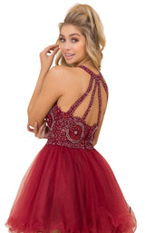 8 of 8 Nox Anabel B652 Dress Burgundy