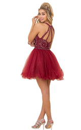 4 of 8 Nox Anabel B652 Dress Burgundy