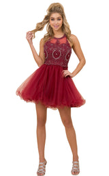 2 of 8 Nox Anabel B652 Dress Burgundy