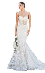 1 of 2 Cinderella Divine CB066W Dress Off-White