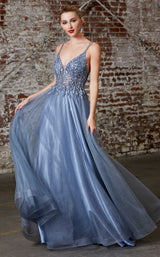 4 of 5 Cinderella Divine CD0154 Dress Smoky-Blue