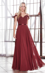 2 of 6 Cinderella Divine CD0156 Dress Burgundy