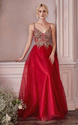 2 of 5 Cinderella Divine CD0195 Dress Burgundy-Gold