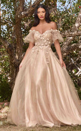 2 of 10 LaDivine CD0197 Dress Champagne