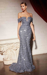 3 of 4 Cinderella Divine CD975 Dress Midnight-Grey