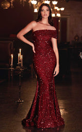 2 of 8 Cinderella Divine CD980 Dress Burgundy