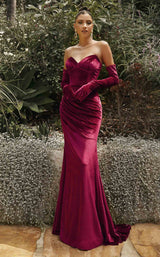 2 of 6 Cinderella Divine CH176 Dress Burgundy