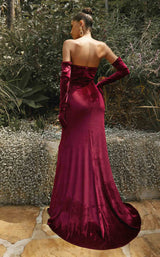 5 of 6 Cinderella Divine CH176 Dress Burgundy