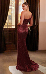 4 of 4 Cinderella Divine CH182 Dress Burgundy