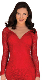 6 of 8 Clarisse 5134 Dress Red