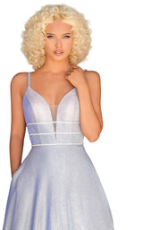 5 of 8 Clarisse 8008 Dress Shimmer-Blue