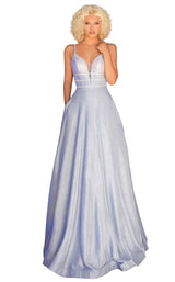 1 of 8 Clarisse 8008 Dress Shimmer-Blue