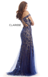 2 of 4 Clarisse 8014 Dress Navy-Nude