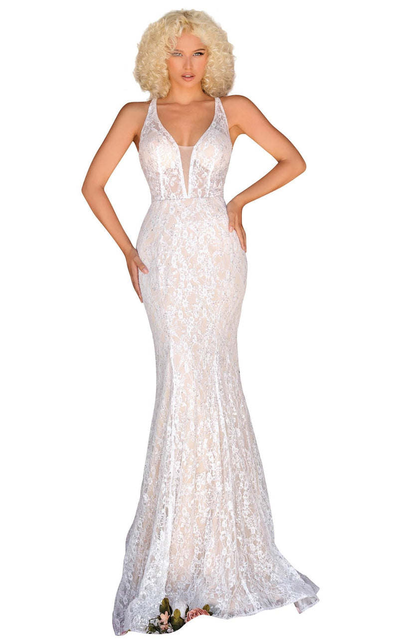 Clarisse 8016 Dress Ivory-Nude