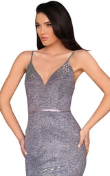 3 of 4 Clarisse 8097 Dress Gunmetal-Royal