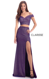 1 of 4 Clarisse 8148 Dress Dark-Fuchsia