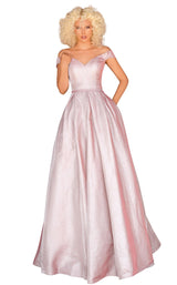 1 of 4 Clarisse 8231 Dress Silver-Blush