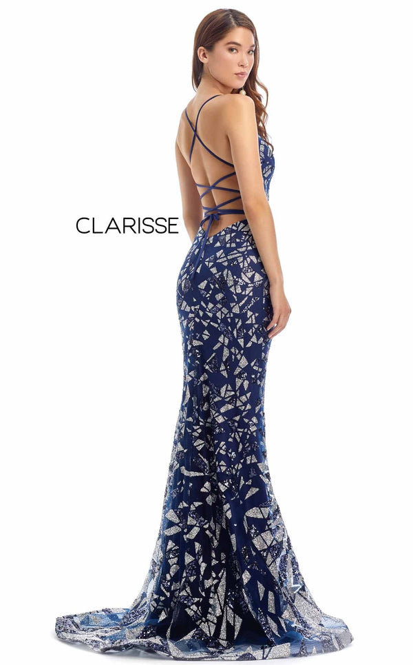 Clarisse 8240 Dress Navy-Silver