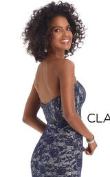 4 of 4 Clarisse 8242 Dress Navy-Silver