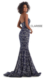 2 of 4 Clarisse 8242 Dress Navy-Silver