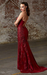 2 of 5 Cinderella Divine CM311 Dress Burgundy