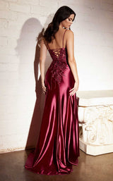 2 of 4 Cinderella Divine CM318 Dress Burgundy