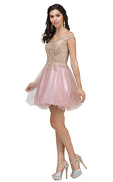 4 of 5 Dancing Queen 2130 Dress Dusty-Pink