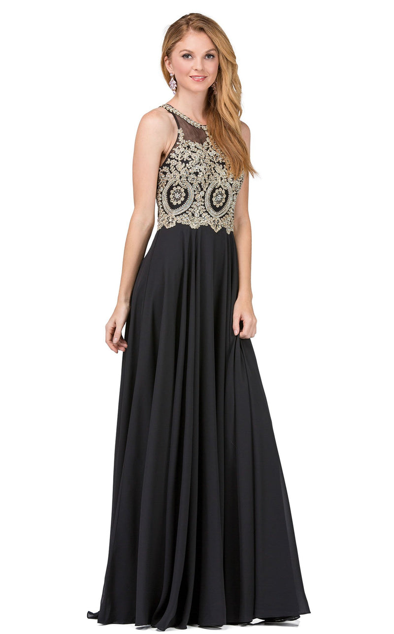 Dancing Queen 2234 Dress Black-Gold