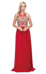 7 of 9 Dancing Queen 2234 Dress Red-Gold