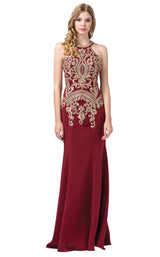 1 of 5 Dancing Queen 2457 Dress Burgundy