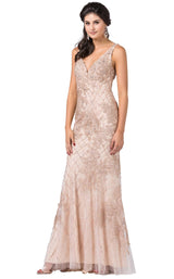 1 of 4 Dancing Queen 2515 Dress Champagne