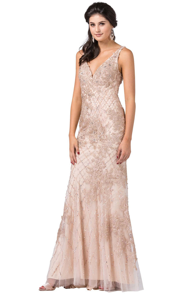 Dancing Queen 2515 Dress Champagne