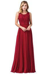 1 of 3 Dancing Queen 2553 Dress Burgundy