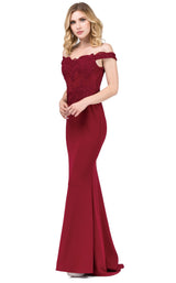 2 of 6 Dancing Queen 2562 Dress Burgundy