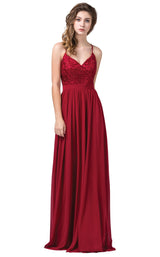 1 of 4 Dancing Queen 2571 Dress Burgundy