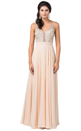 2 of 5 Dancing Queen 2669 Dress Champagne