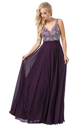 4 of 5 Dancing Queen 2669 Dress Plum