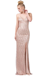 2 of 4 Dancing Queen 2817 Dress Rose-Gold