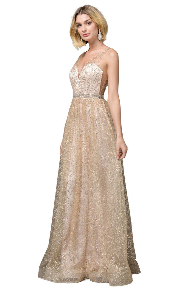 Dancing Queen 2834 Dress Gold