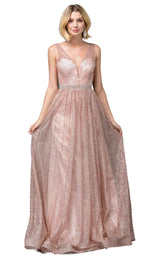 2 of 3 Dancing Queen 2834 Dress Rose-Gold