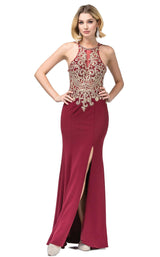 2 of 3 Dancing Queen 2836 Dress Burgundy